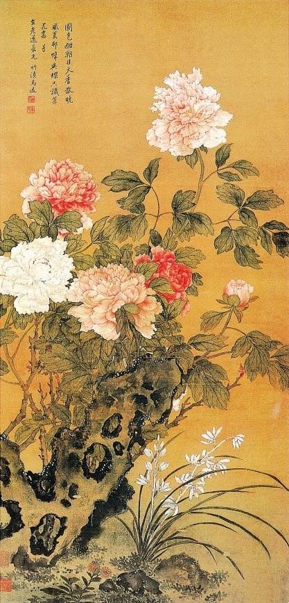 清 马逸《国色天香图》