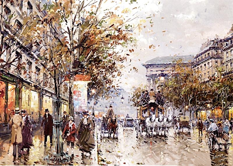 Antoine Blanchard《Boulevard De La Madele