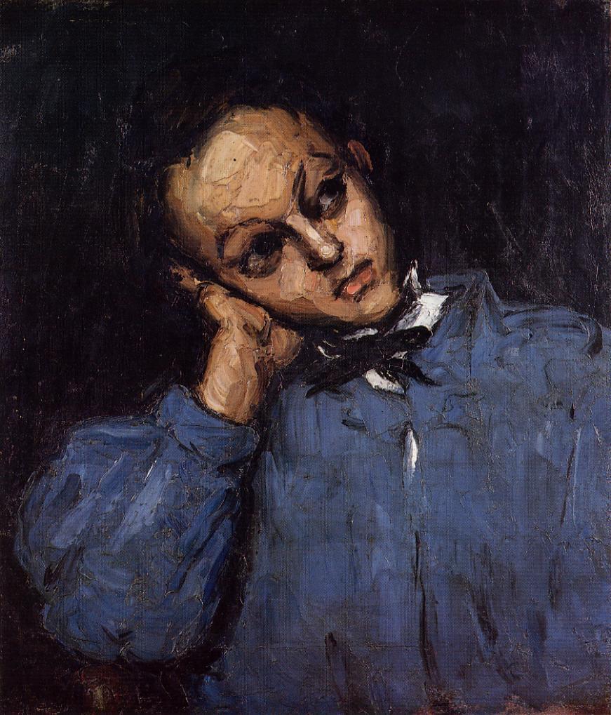塞尚作品《Portrait Of A Young Man》（少年）