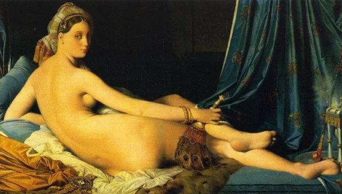 油画中的裸背女性人体