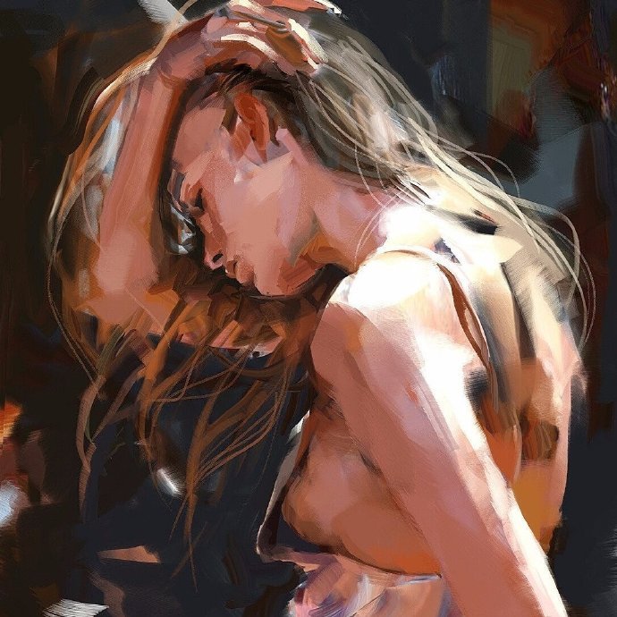 艺术家 Mateja Petkovic女性人体油画作品