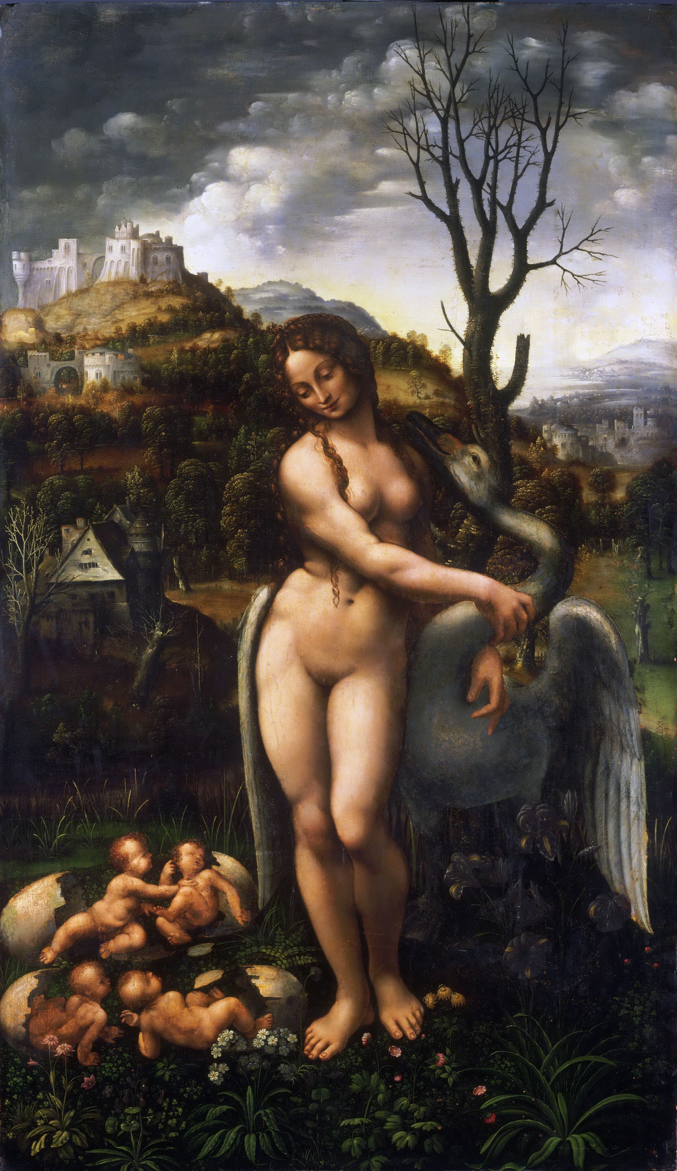 名画《丽达与天鹅》主题绘画欣赏