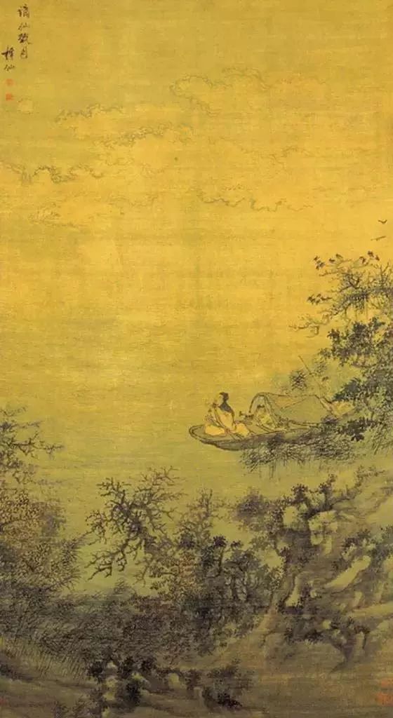 明 谢时臣《谪仙玩月》