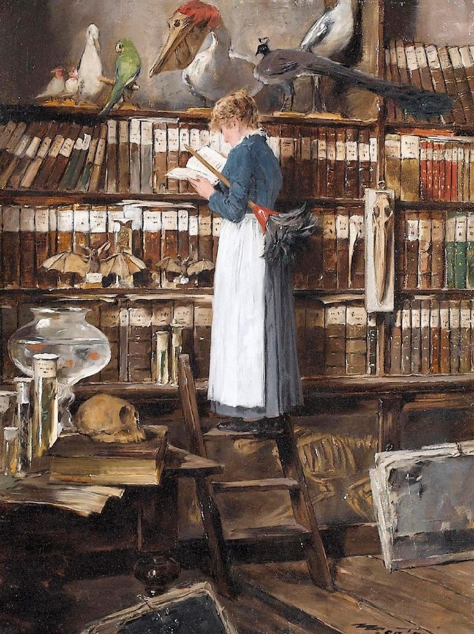 《Maid Reading in a Library》