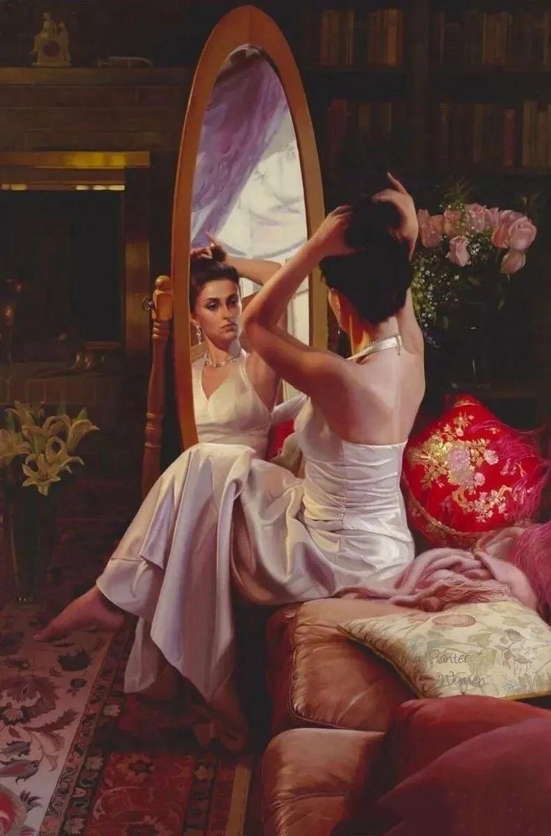镜中芳华，私语时光《镜前梳妆》