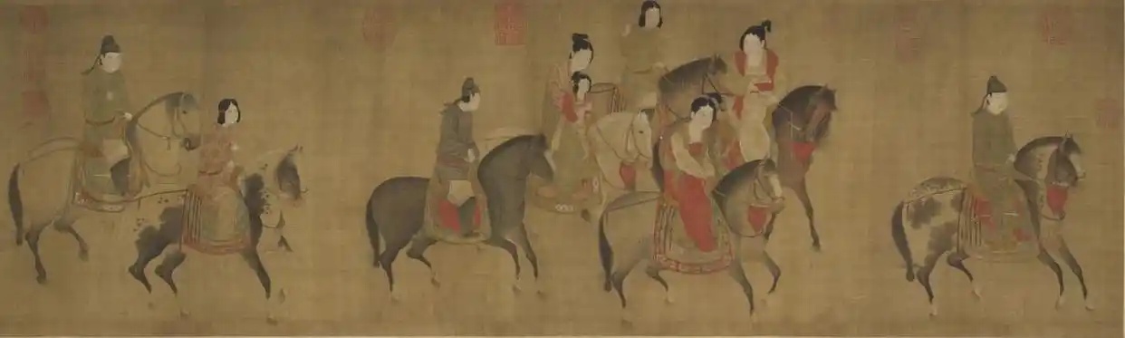 李公麟《丽人行图》