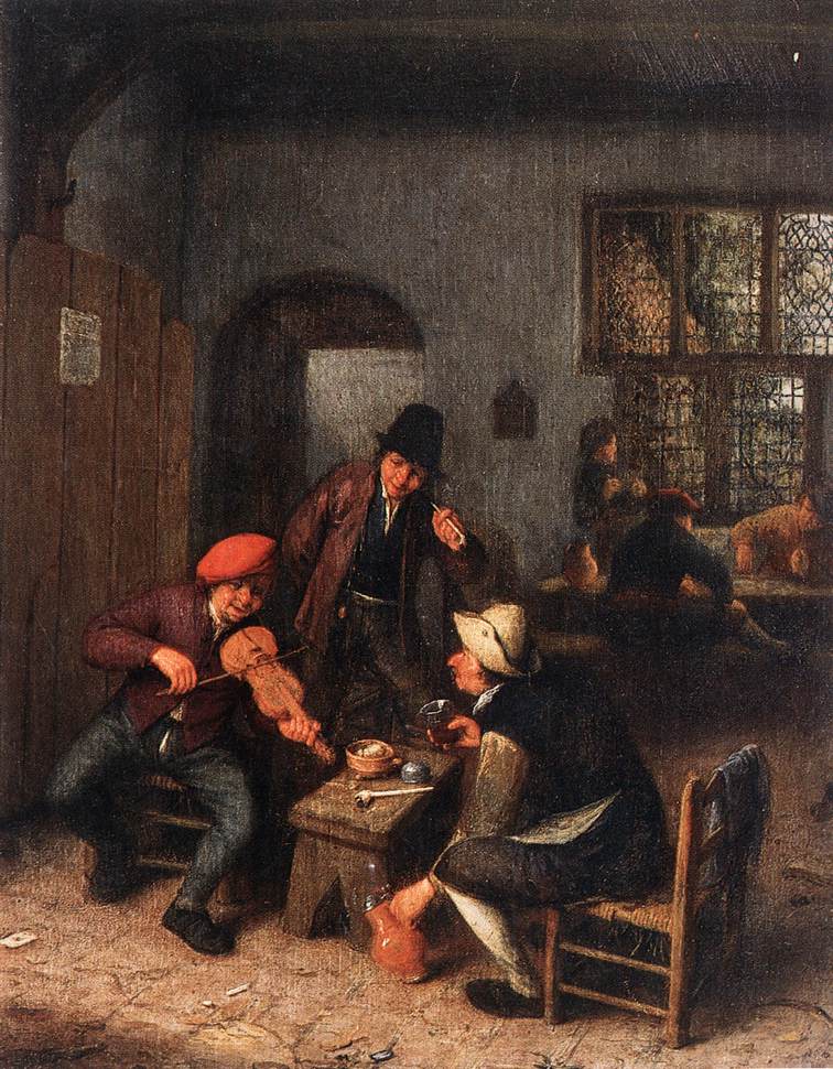 Adriaen van Ostade《Interior Of A Tavern 
