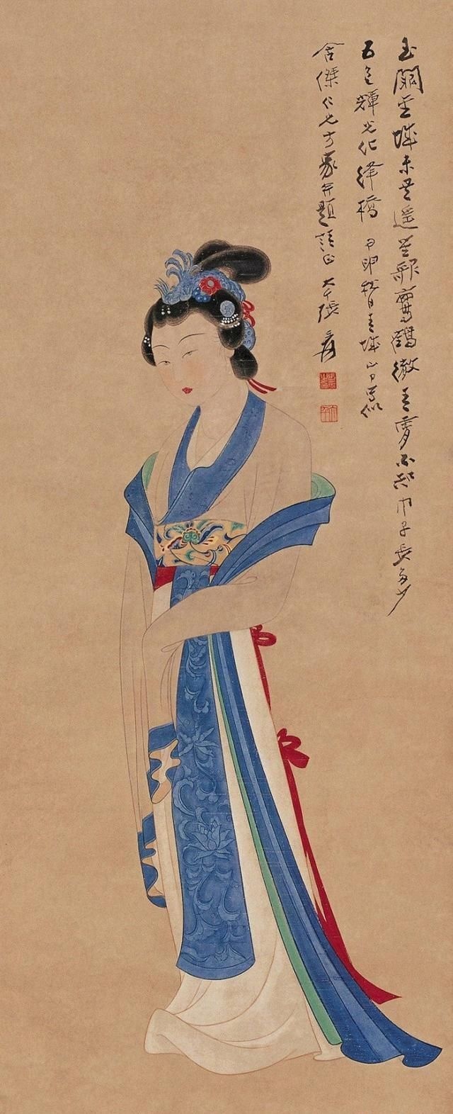 张大千仕女画欣赏