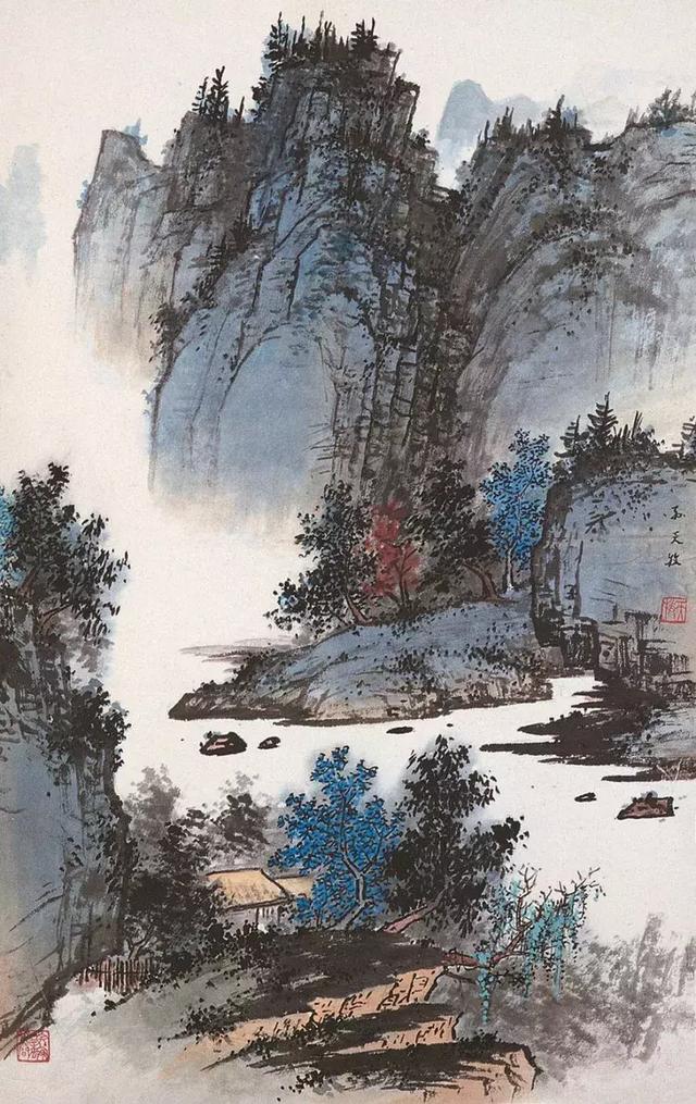 孙天牧山水画作品欣赏