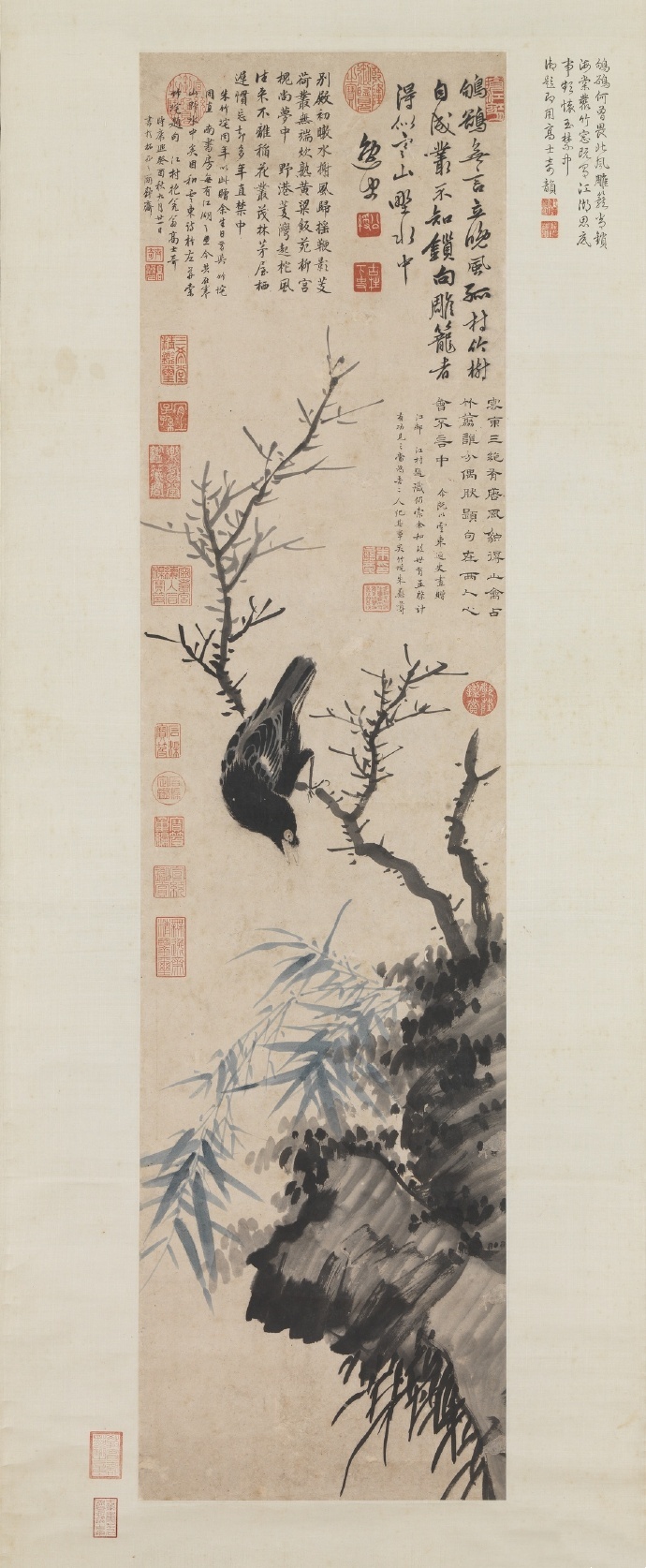 明 姚绶《寒林鸜鹆图》