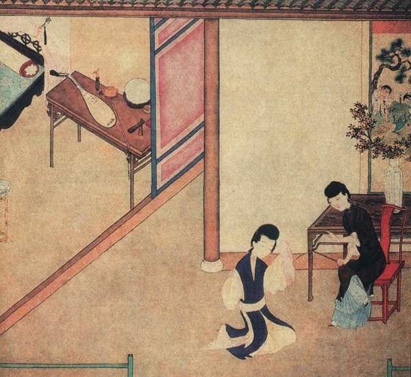 春宫画中的古代家具之六 青楼责罚