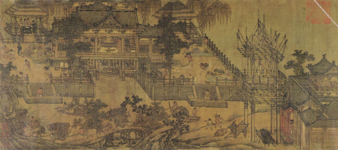 五代 · 卫贤（传）《闸口盘车图》 卷
