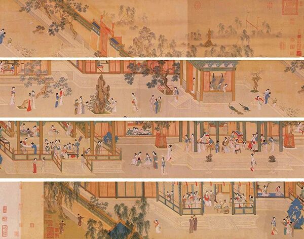 仇英《汉宫春晓图》古画中的民乐乐器鉴赏