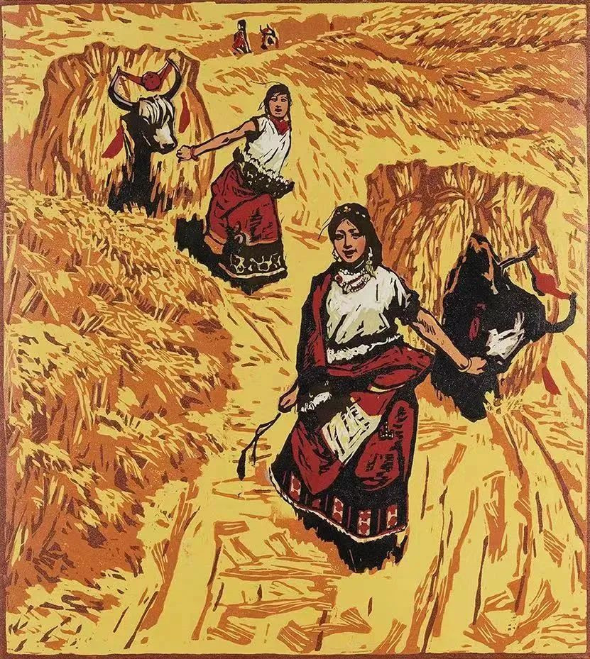黄渤讲中国美术馆馆藏李焕民的版画《初踏黄金路》
