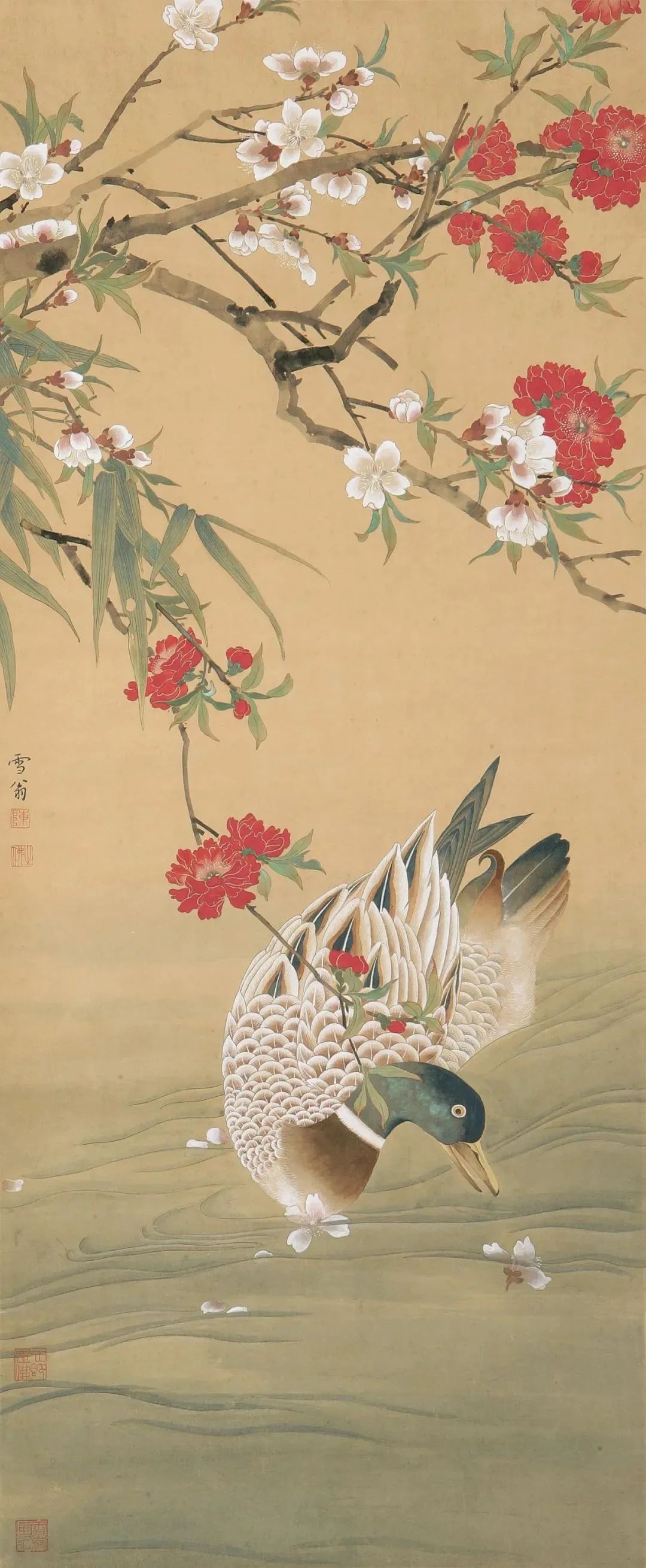 蒋勤勤讲中国美术馆馆藏陈之佛《桃竹花鸭》