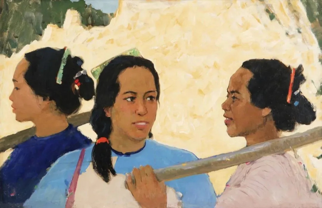 孙茜讲中国美术馆藏品罗工柳油画《半边天》