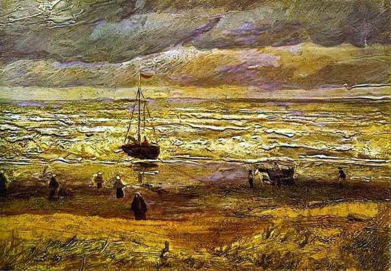 凡高描绘的海景